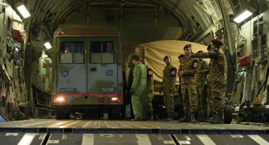 IAF’s C-17 Brings Field Hospital and Medical Teams